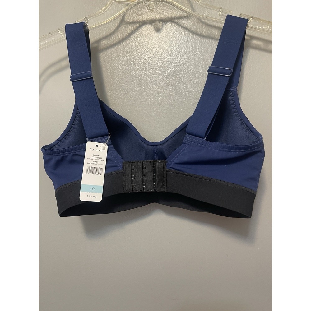 Natori bra  underwire size 32C Blue/black NWT